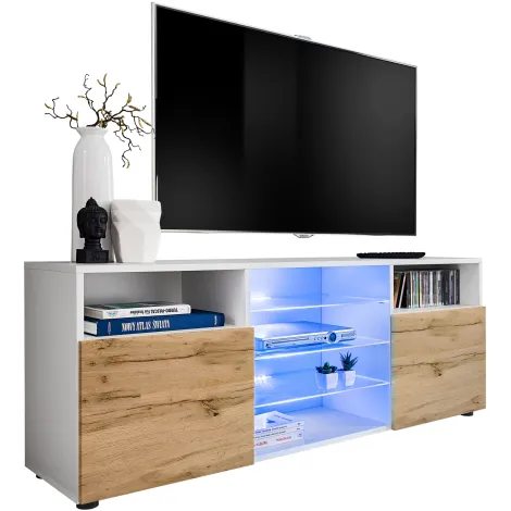 TV-Schrank Urbino, Wotan/Weiß - 3